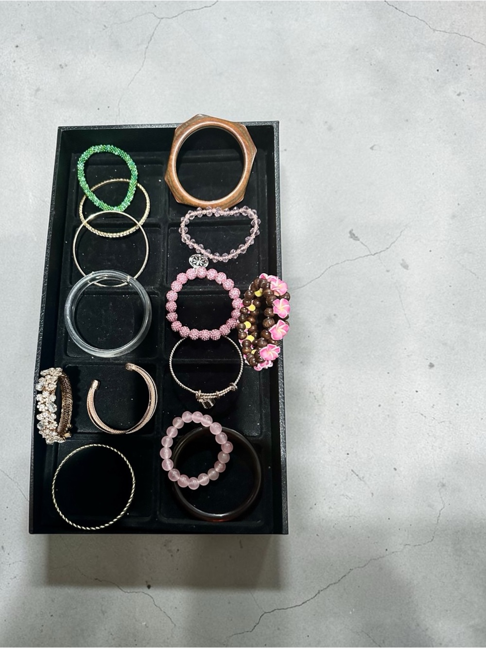 Custom Pink Boho Crystal & Rhinestone Bracelet Stack Set - Picture 6 of 8